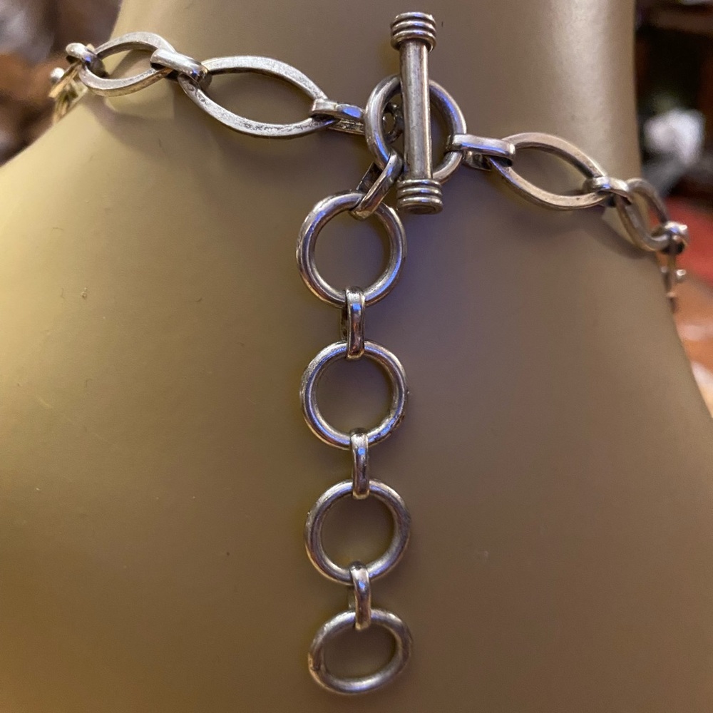 Multi Stone Statement Necklace 22 Inch - image 5